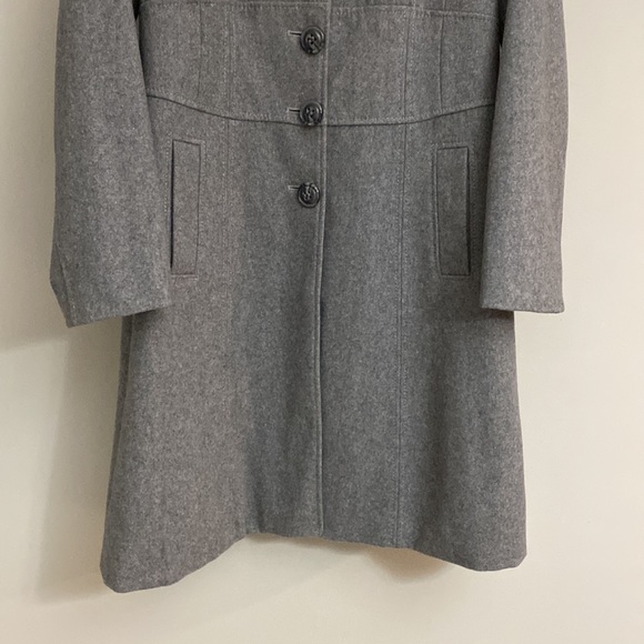 Nine West womens gray winter long jacket size 12 - Picture 4 of 7